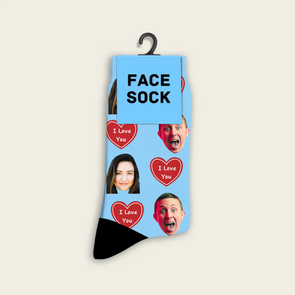 FaceSock | Individuelle Ich liebe dich-Socken mit Foto