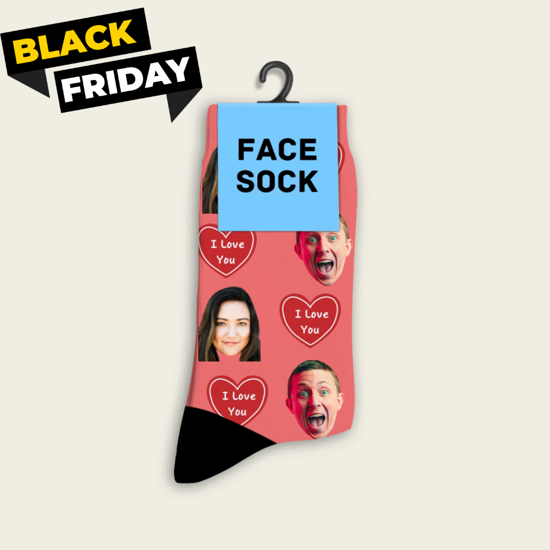 FaceSock | Individuelle Ich liebe dich-Socken mit Foto